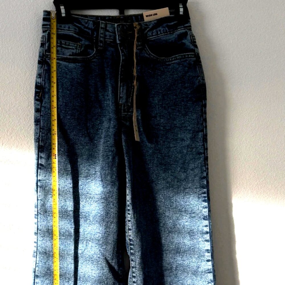Studio 12 High Rise Wide Leg Baggy Jeans Juniors Blue Size 1 / 25 NWT - Picture 9 of 15